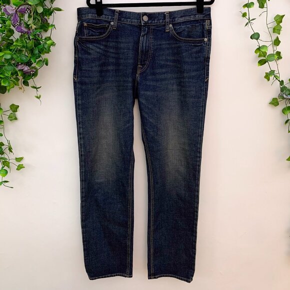Express Blake Dark Wash Straight Leg Jeans 34x34 - Picture 1 of 7
